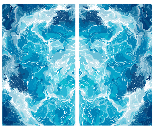 Blue Current pillar kit artwork featuring blue flowing wave graphics.
