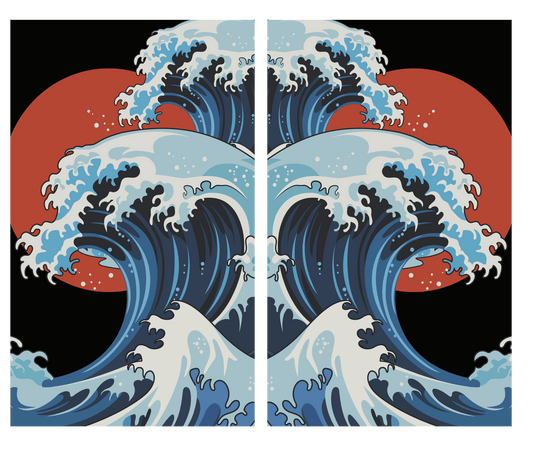 Crimson Tide pillar kit artwork featuring stylized ocean wave graphics.