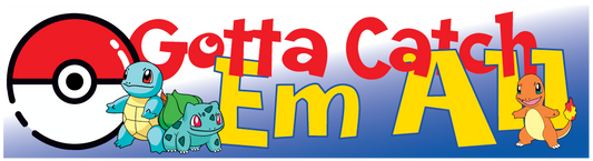 Gotta Catch 'Em All automotive decal featuring a playful creature-catching inspired parody design.